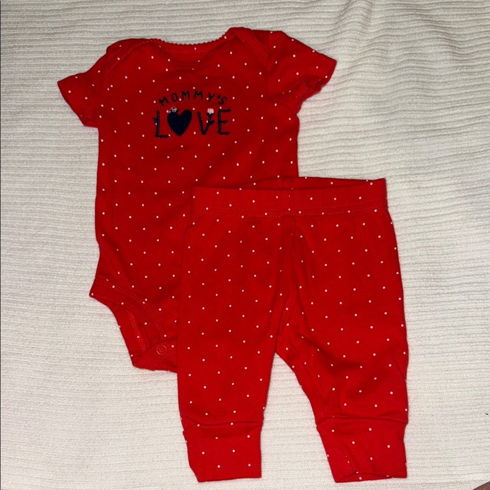 Carter's Red and White Polka Dot Bodysuit